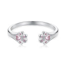 925 Sterling Silver White Gold Plated Pavé Setting CZ Ring