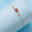925 Sterling Silver Gold Plated CZ Bracelet 15+6cm for Women
