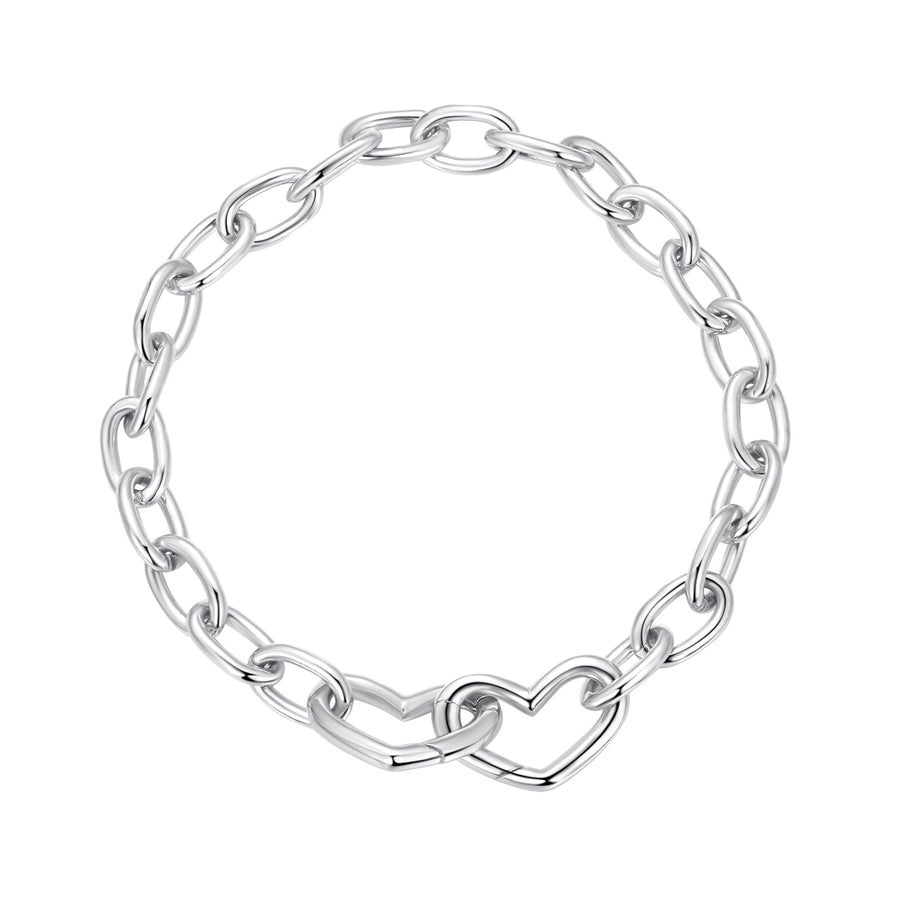 925 Sterling Silver Plated White Gold 19.0 cm Bracelet