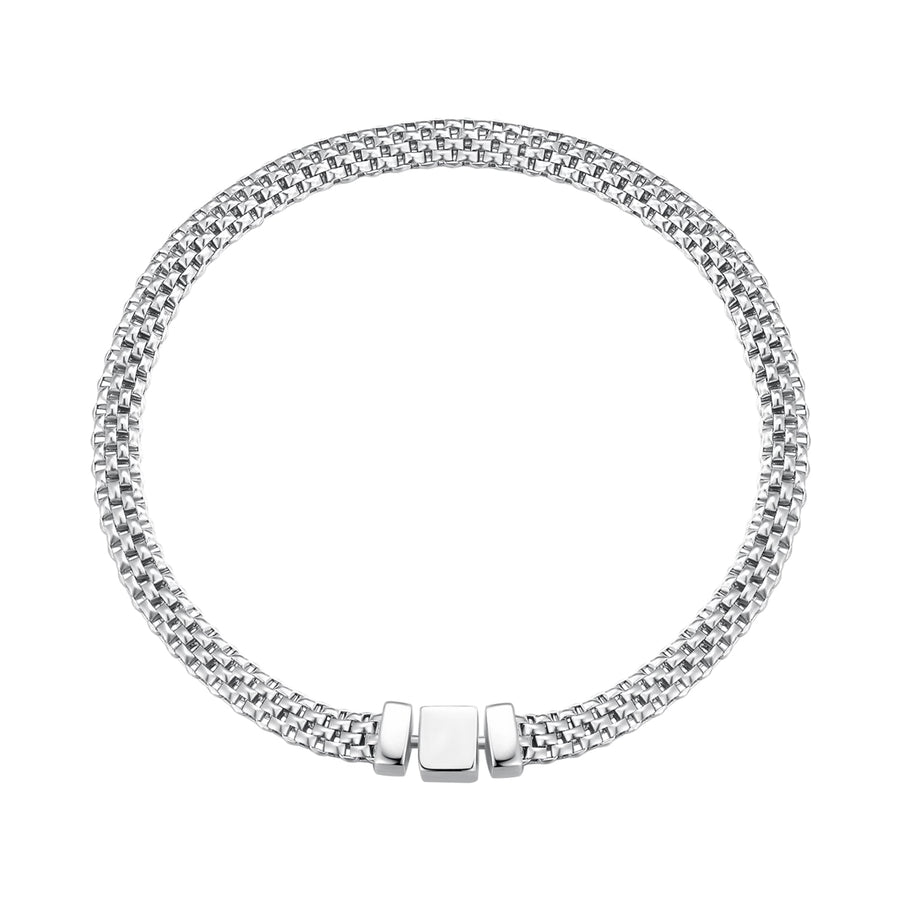 925 Sterling Silver Plated Platinum 17.0 Size Bracelet for Women