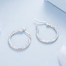 925 Sterling Silver Earrings with White Gold Plating