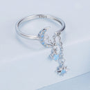 925 Sterling Silver Nano Opal Stone Ring for Women