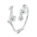 925 Sterling Silver Plated White Gold Ring for Women