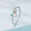 925 Sterling Silver Synthetic Turquoise Pendant 0.7x0.8cm for Women
