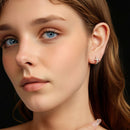 925 Sterling Silver Moissanite Earrings 1.3cm for Women