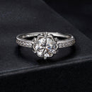 925 Sterling Silver Moissanite Ring 1ct Size 6
