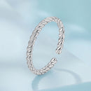 925 Sterling Silver White Gold Plated Ring for Women