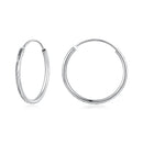925 Sterling Silver Earrings for Women - White Gold Plated, 2.3x0.2 cm