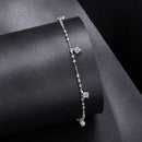 925 Sterling Silver & Moissanite Bracelet for Women - 15+6cm, Plated White Gold