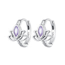 925 Sterling Silver Earrings with Pavé Setting CZ - 1.3x1.0cm - Oxidized Silver for Women