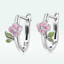 925 Sterling Silver Enamel Oxidized Silver Earrings for Women - 1.5x0.7cm