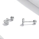 925 Sterling Silver Earrings with Pavé Setting CZ