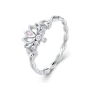 925 Sterling Silver Opal Nanometer Stone Ring Size 6.0 for Women