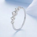 925 Sterling Silver Ring Size 6.0 with Pavé CZ in White Gold Finish for Women