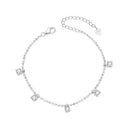 925 Sterling Silver Plated Platinum CZ Bracelet for Women