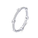 925 Sterling Silver Ring with Pavé Setting CZ - Size 6.0