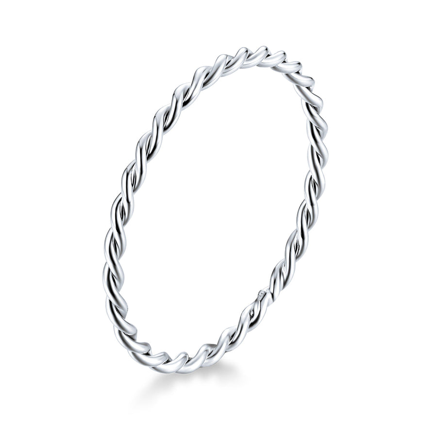 925 Sterling Silver Plated Platinum Ring Size 6.0 for Women