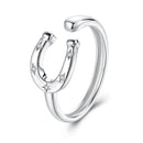 925 Sterling Silver & White Gold Plated Pavé CZ Ring