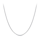 925 Sterling Silver White Gold Plated 40+5cm Necklace for Women