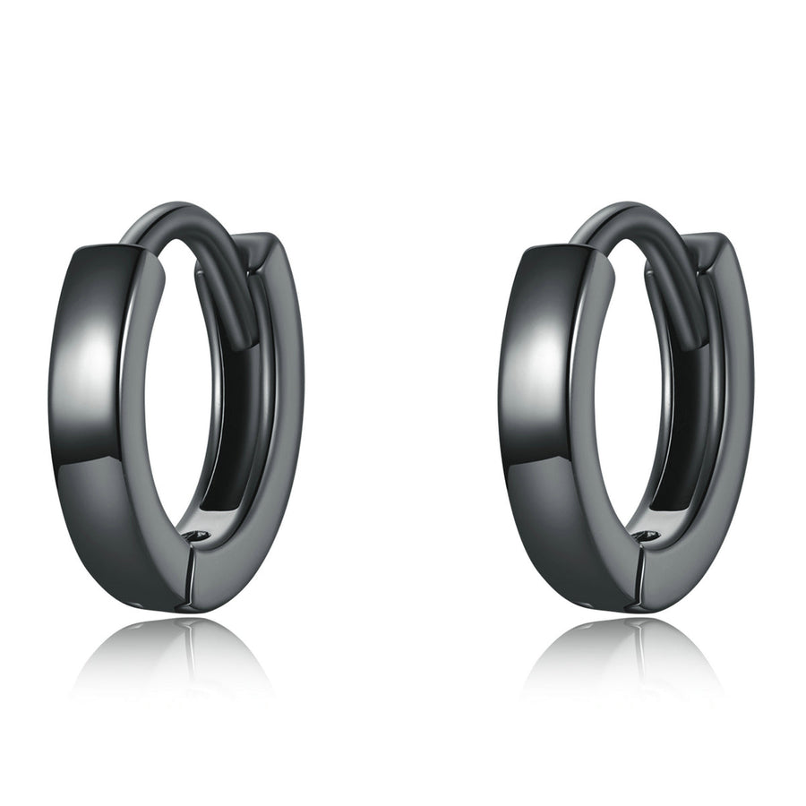 925 Sterling Silver & Plated Black Gold Earrings