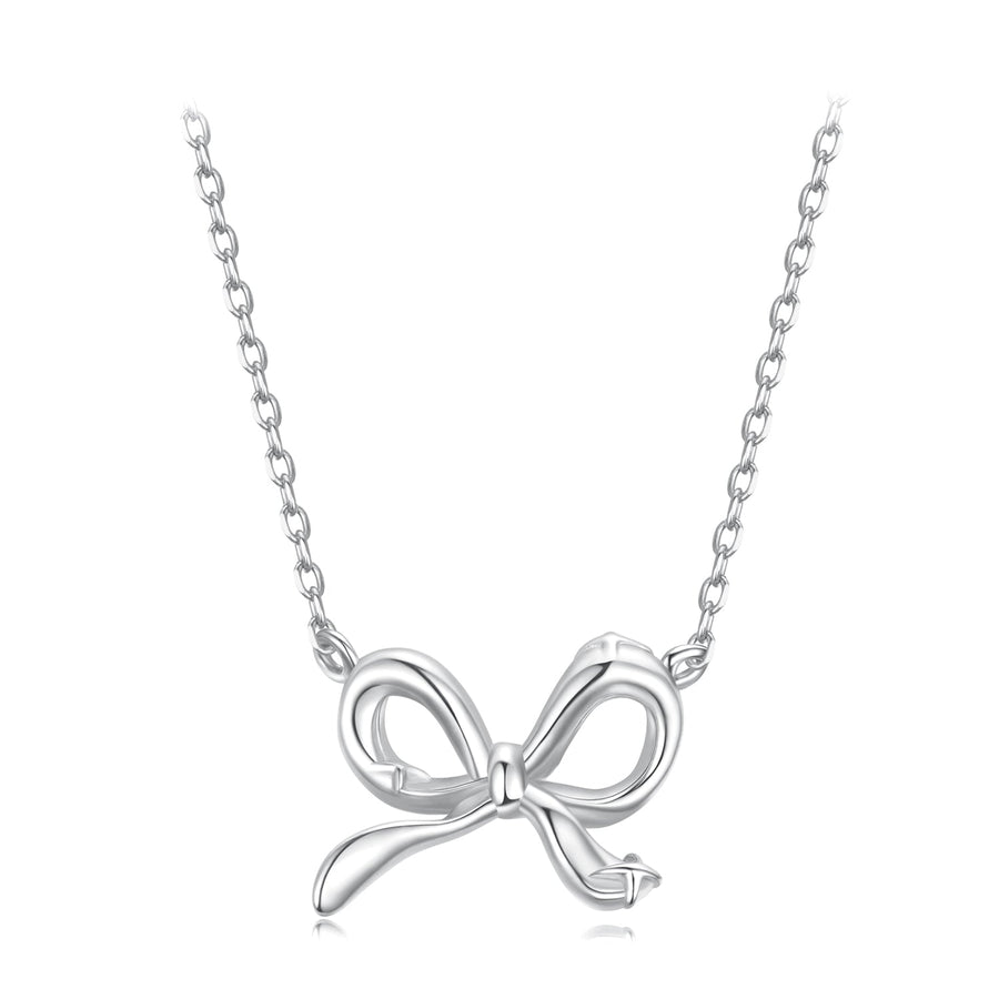 925 Sterling Silver Plated White Gold 40+5cm Adjustable Necklace for Women