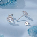 925 Sterling Silver White Gold Plated 0.7cm Pavé Set CZ Earrings for Women