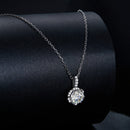 925 Sterling Silver Moissanite Pendant Necklace for Women - 45cm