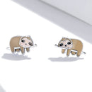 925 Sterling Silver Enamel Oxidized Earrings for Women, 0.7*1.2cm