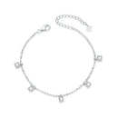 925 Sterling Silver Plated Platinum CZ Bracelet for Women