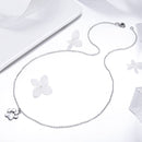 925 Sterling Silver Necklace with SCN Pendant 1.5x1.4cm for Women