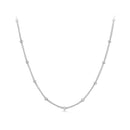 925 Sterling Silver Plated Platinum 45cm Necklace for Women