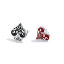 S925 Sterling Silver Oxidized Earrings with Enamel - Perfect for Any Occasion
