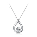 925 Sterling Silver Necklace with 1 Carat Moissanite - 400mm Length for Women