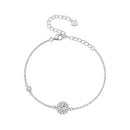 925 Sterling Silver Moissanite 0.5ct Bracelet with Pavé Setting for Women
