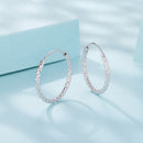 925 Sterling Silver Earrings Hoops 2.5 cm for Women