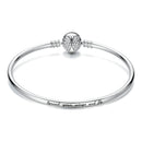 925 Sterling Silver 17.0 cm Oxidized CZ Bracelet for Women