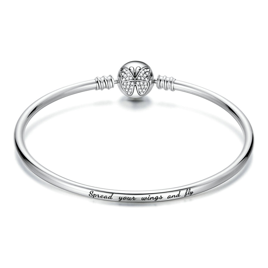 925 Sterling Silver 17.0 cm Oxidized CZ Bracelet for Women