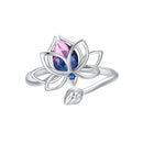 925 Sterling Silver Pavé Setting CZ & Synthetic Tourmaline Ring for Women