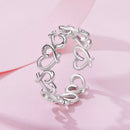 925 Sterling Silver and White Gold Plated Ring for Women