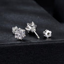 925 Sterling Silver 0.5 Carat Moissanite Earrings for Women