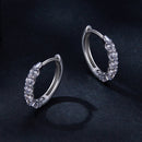 925 Sterling Silver 2.0mm Moissanite Earrings for Women