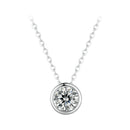S925 Sterling Silver Moissanite Necklace 400mm with 1ct Moissanite for Women