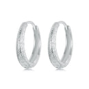 925 Sterling Silver Earrings 16*3mm with Platinum Plating for Women