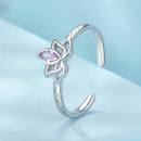 925 Sterling Silver 1.9mm Pavé Setting White Gold Plated Ring