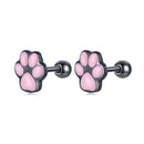 925 Sterling Silver Enamel Black Gold Plated Earrings for Women