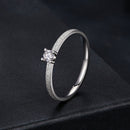 925 Sterling Silver & Moissanite Size 6 Ring with 0.1ct Moissanite