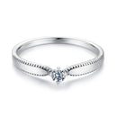 925 Sterling Silver Moissanite Ring Size 6 for Women