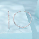 925 Sterling Silver Earrings Hoops 2.5 cm for Women