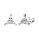 925 Sterling Silver Earrings with Pavé Setting CZ
