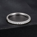925 Sterling Silver 0.01ct Moissanite Ring in Size 8A